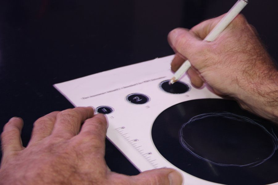 Marking out dents with the Dent Matrix